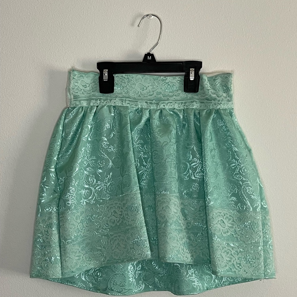Mint Green Lace Skirt
